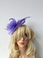 Rose and Feather Mini Hat Fascinator