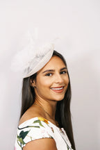 Rose and Feather Mini Hat Fascinator
