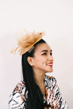 Rose and Feather Mini Hat Fascinator