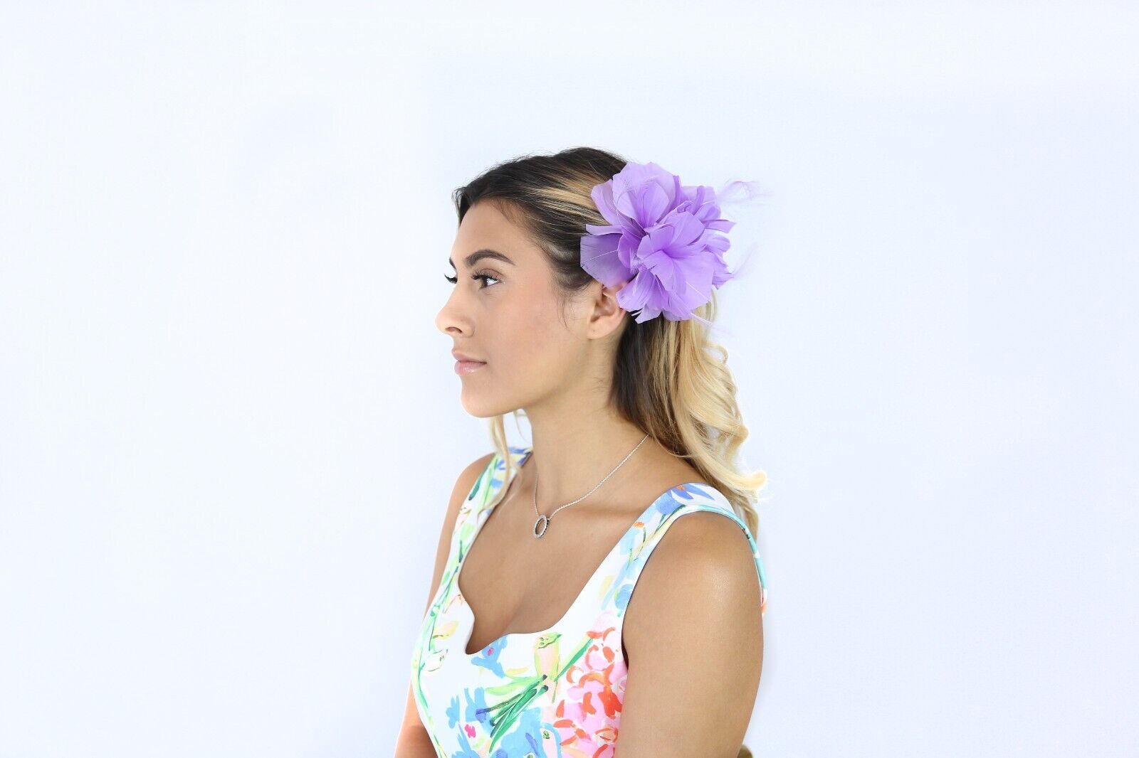 Small Fine Leaves Fascinator