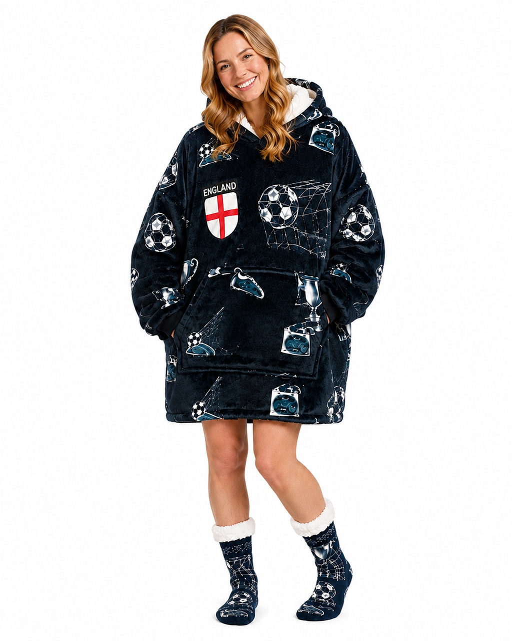Football Adult Oversized Blanket Hoodie