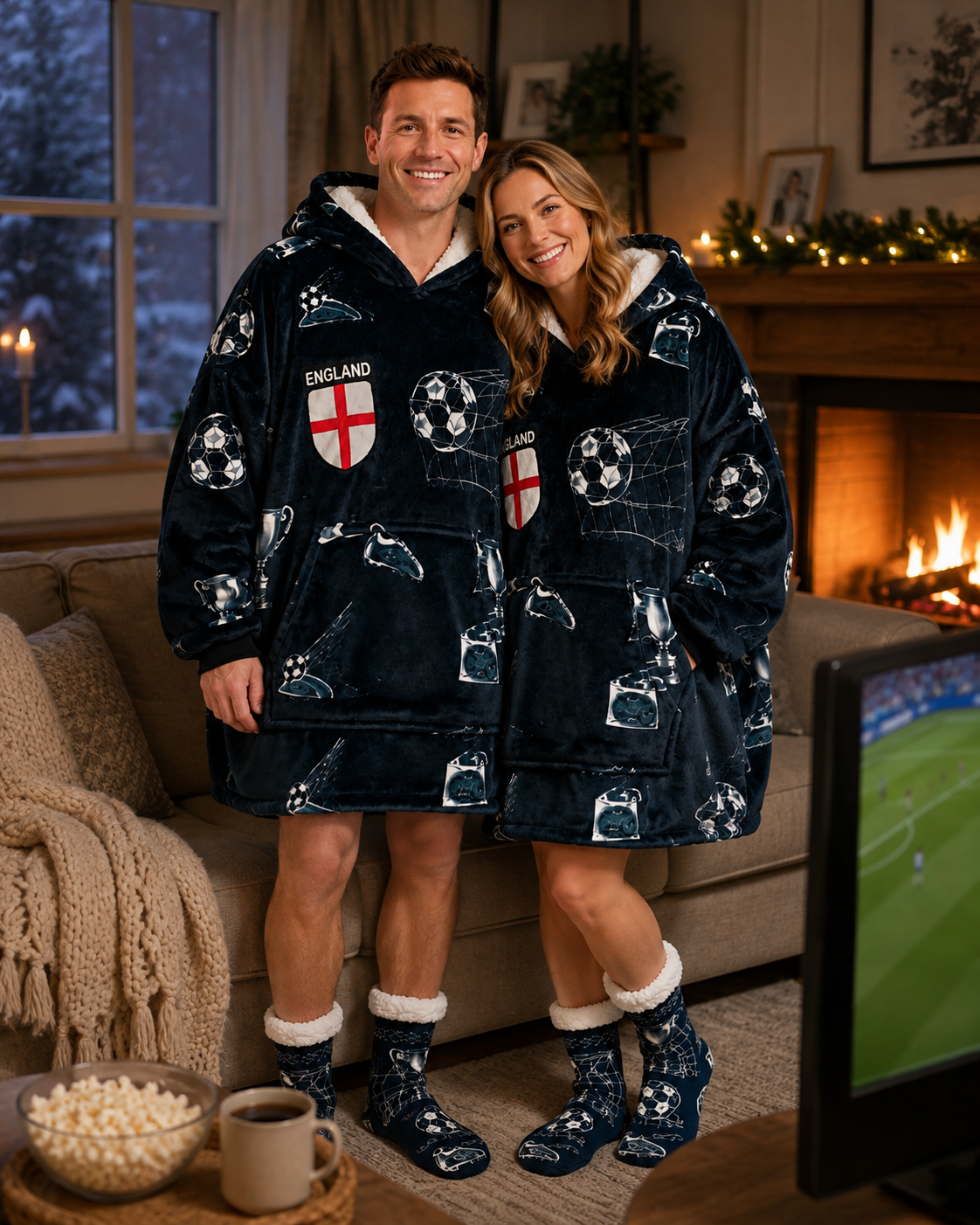 Football Adult Oversized Blanket Hoodie