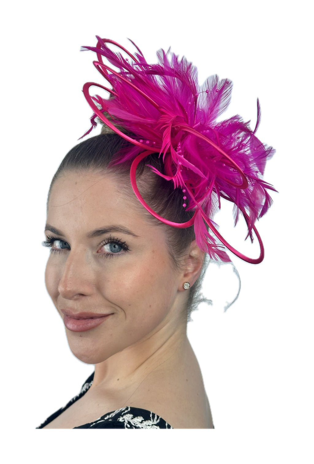 elegant feather fascinator