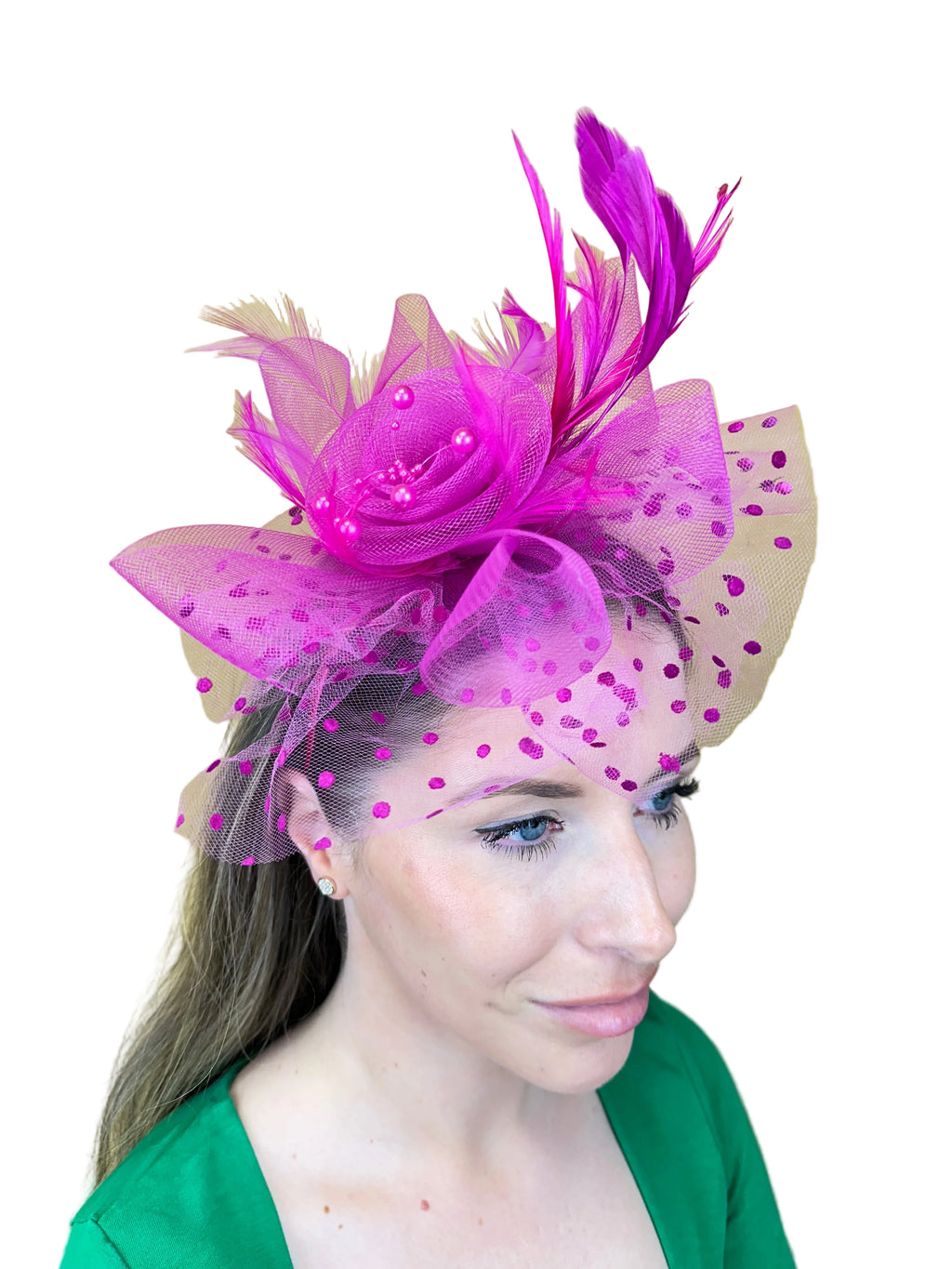 medium two coloured fascinator