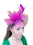 medium two coloured fascinator