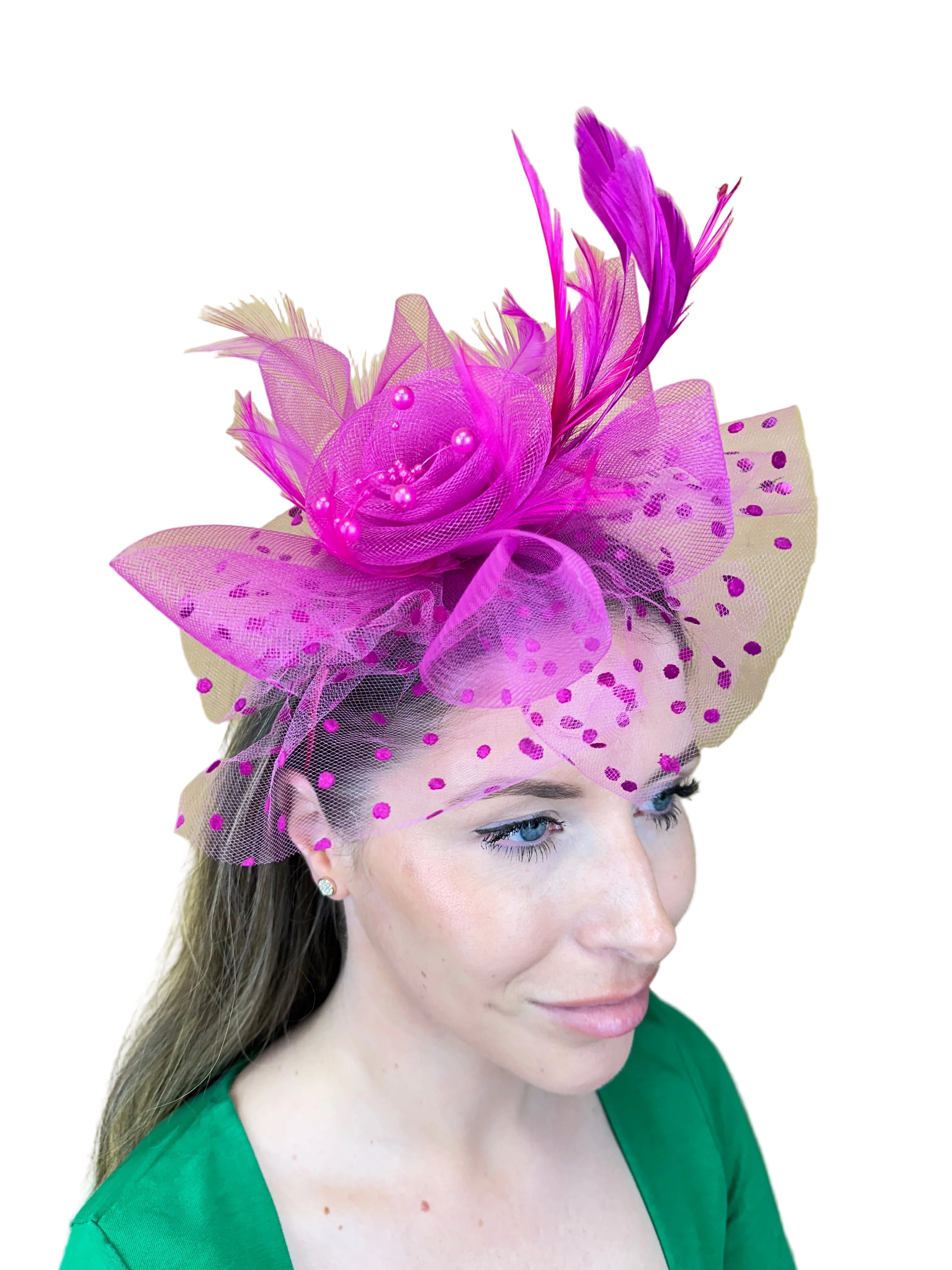 medium two coloured fascinator