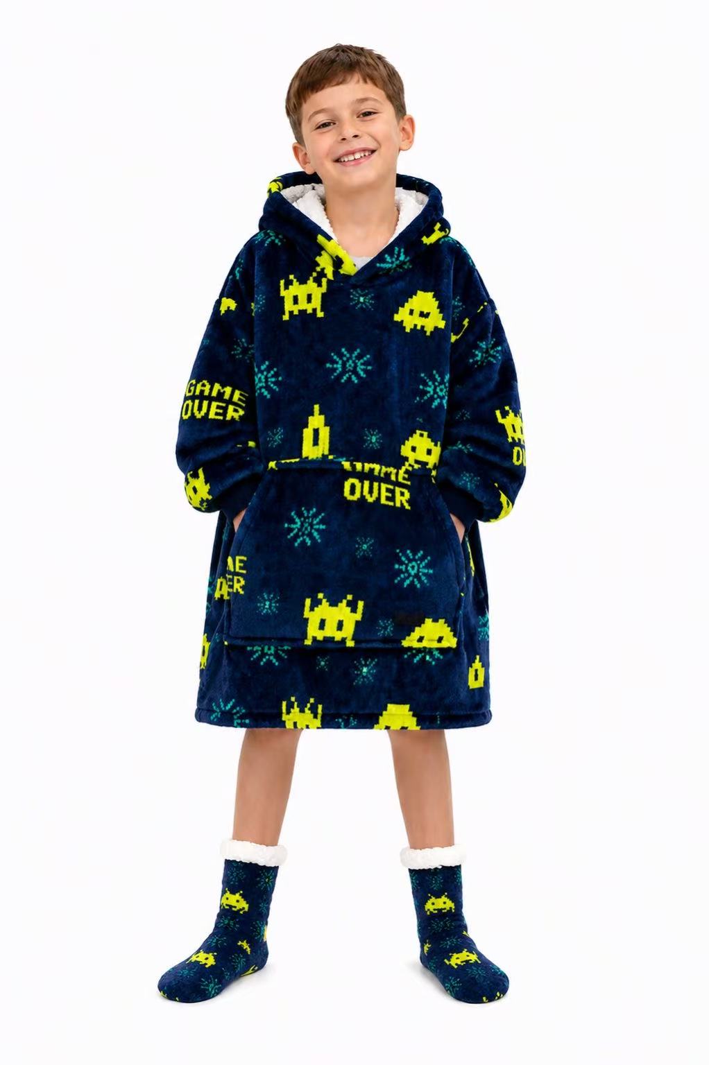 Game Over Kids’ Blanket Hoodie
