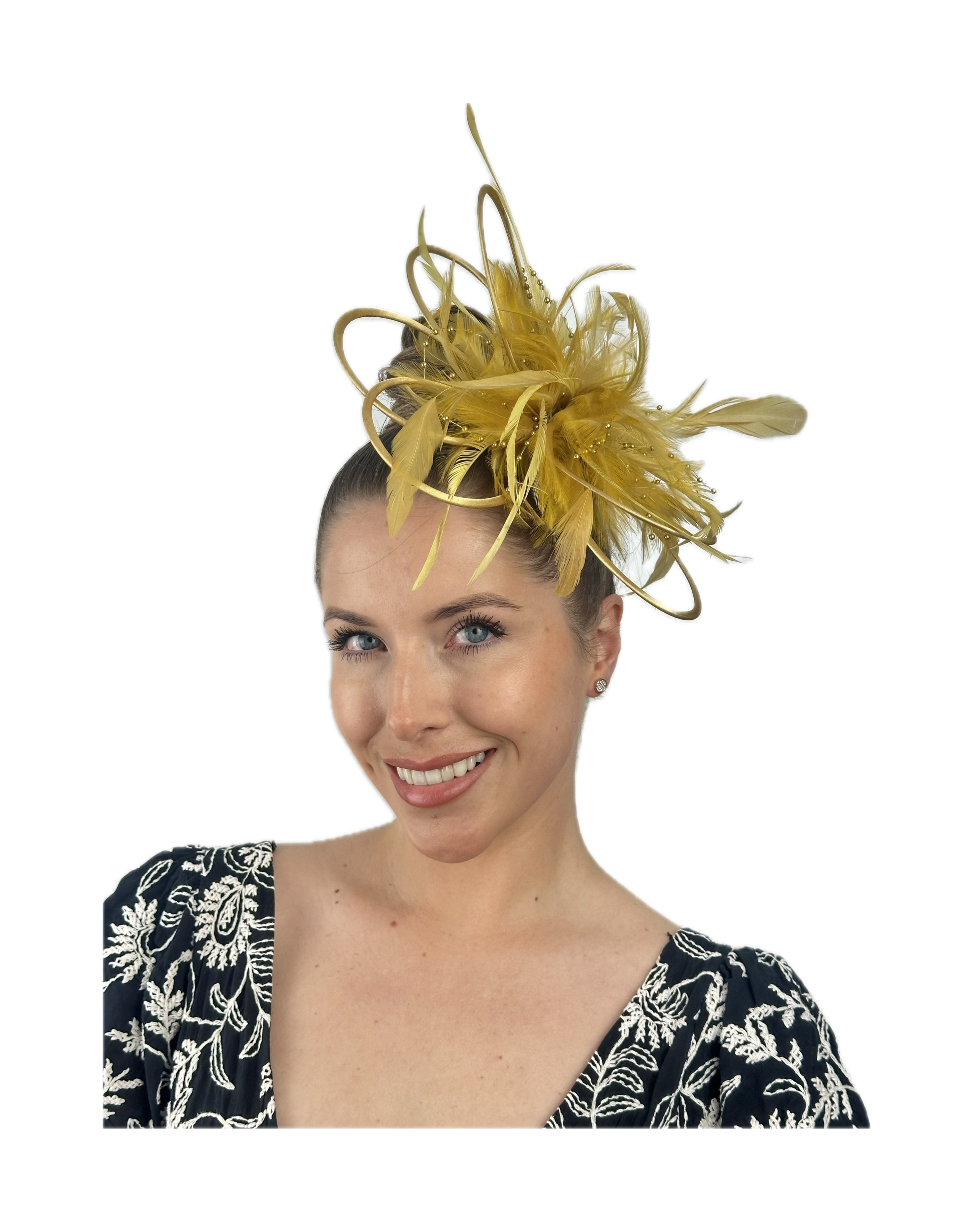 elegant feather fascinator