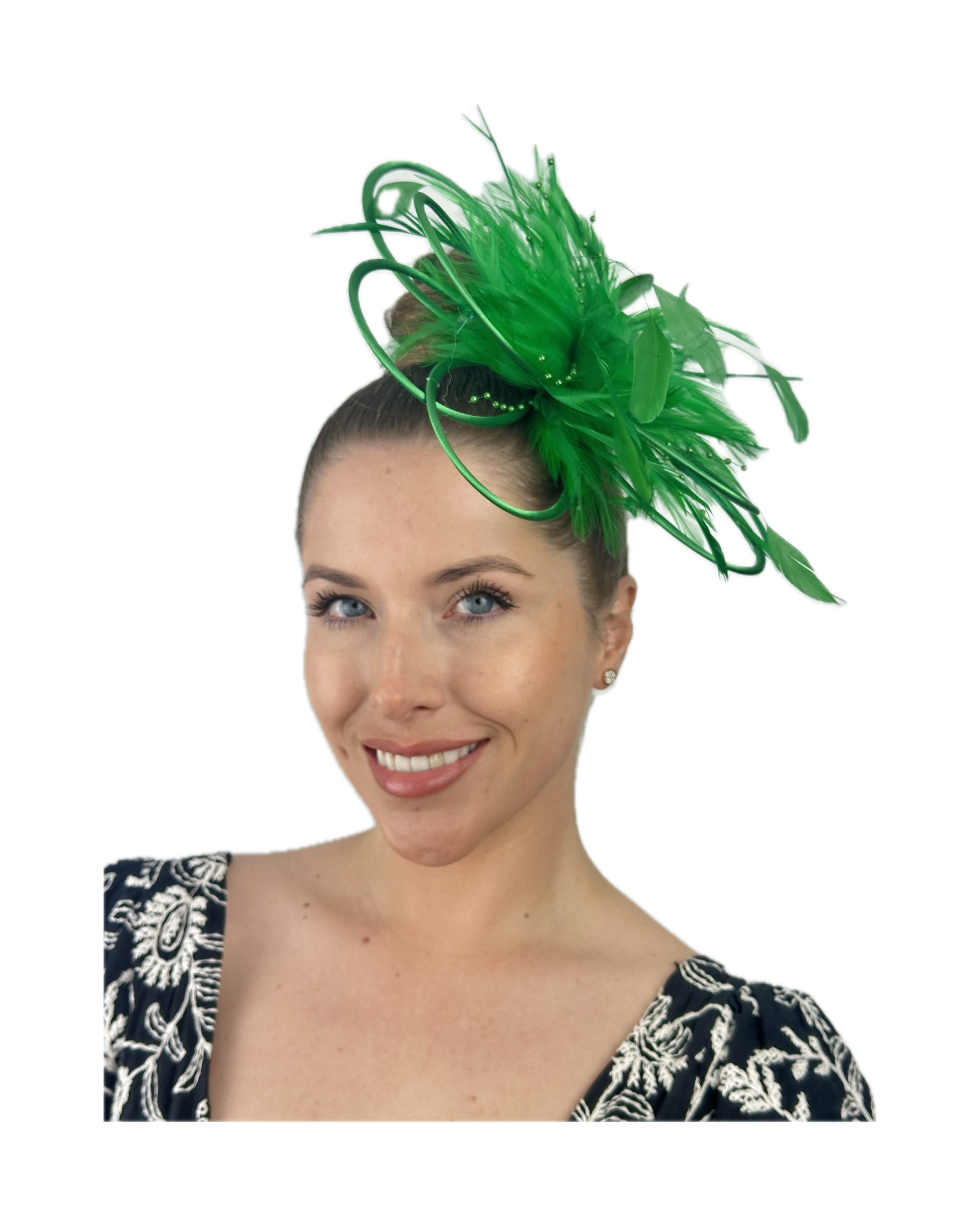 elegant feather fascinator