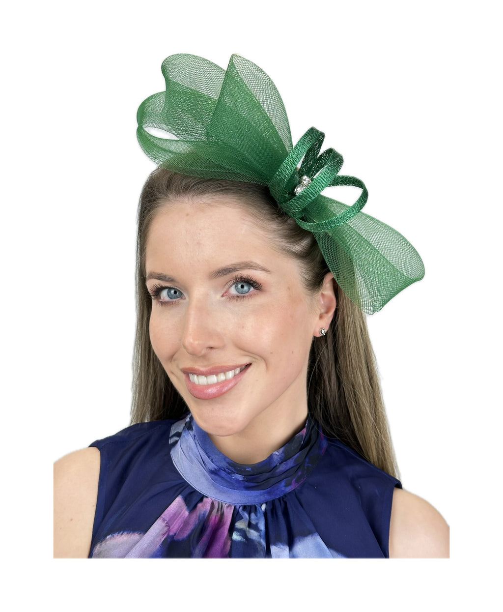 medium elegant ribbon fascinator