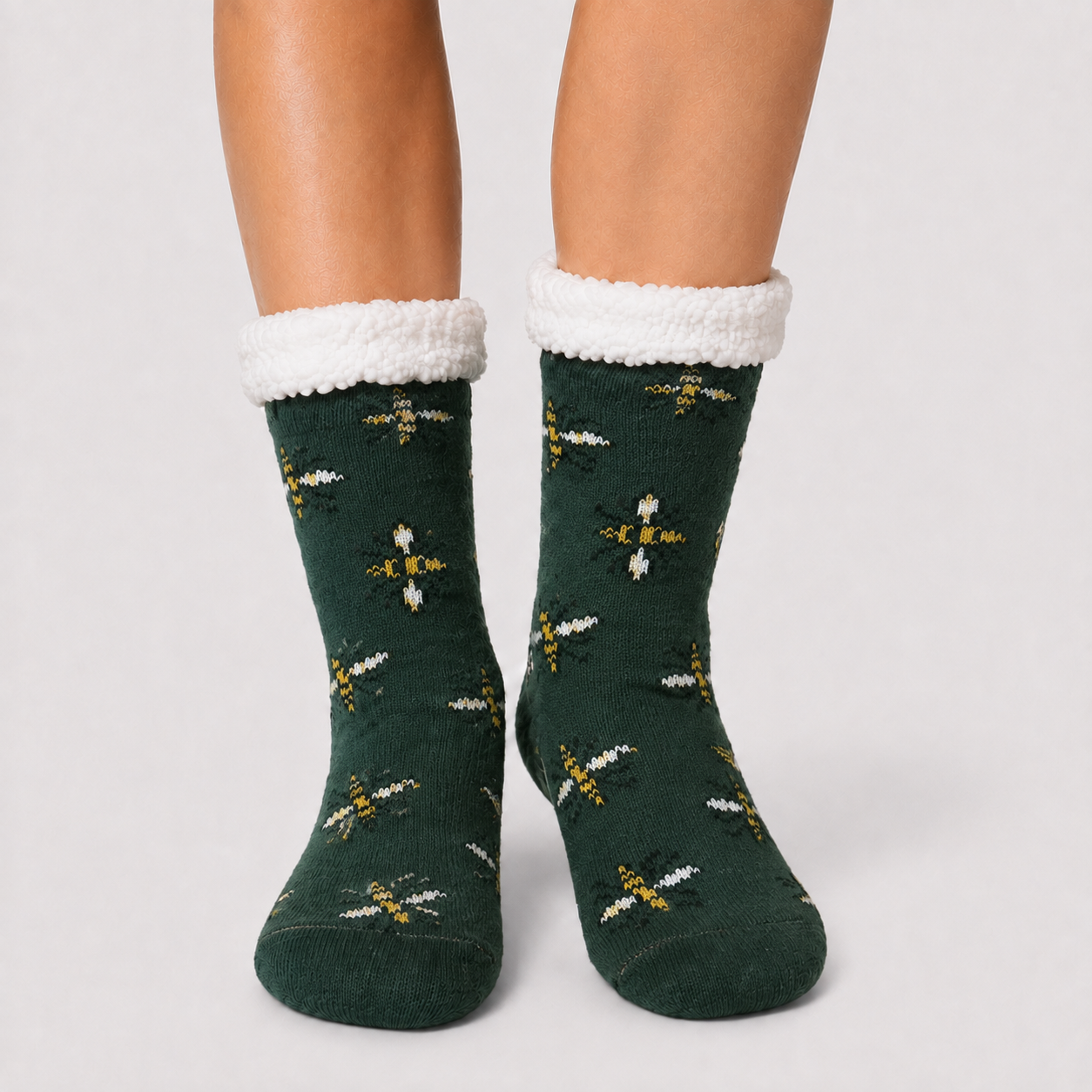 Green Bee Kids' Slipper Socks