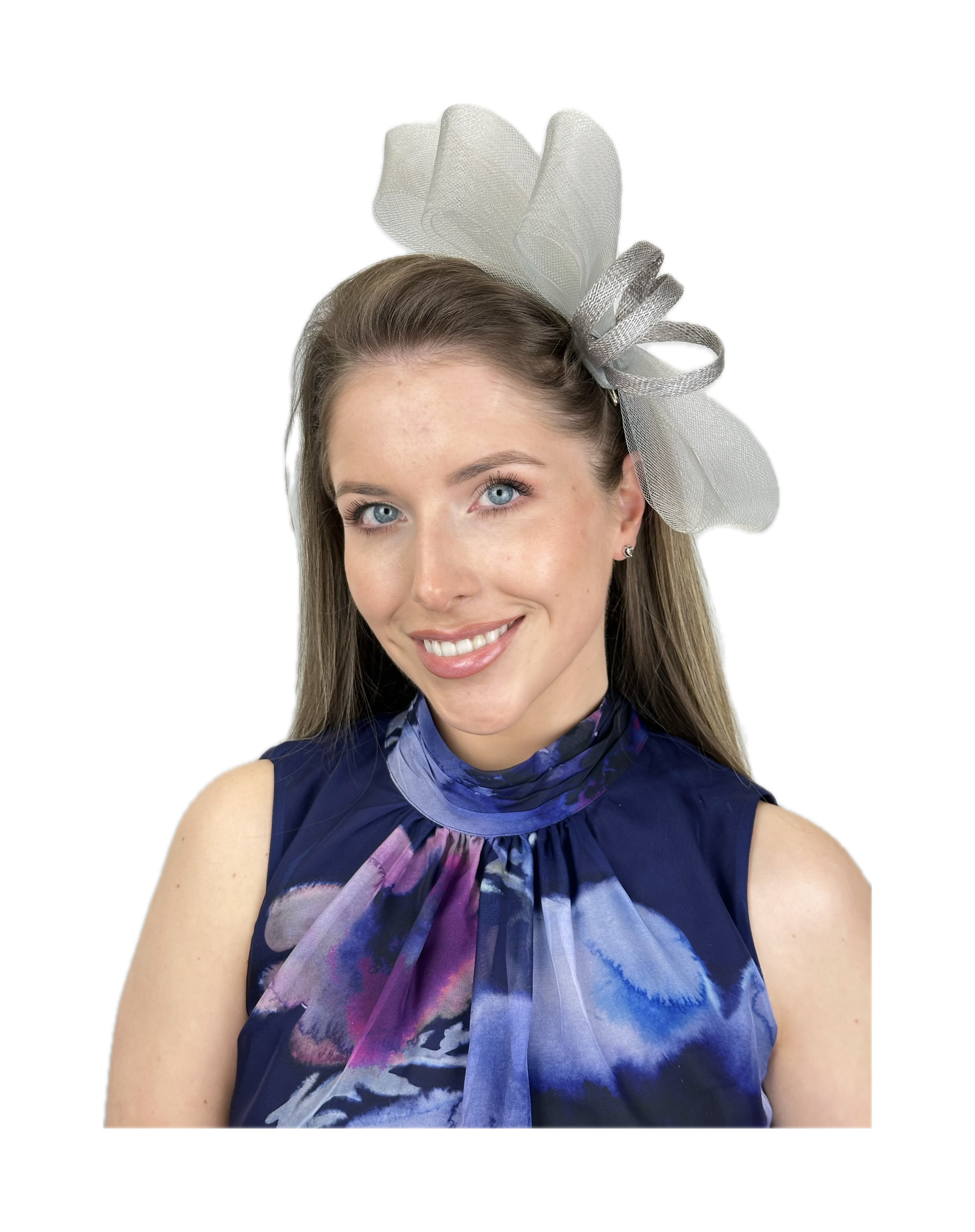 medium elegant ribbon fascinator