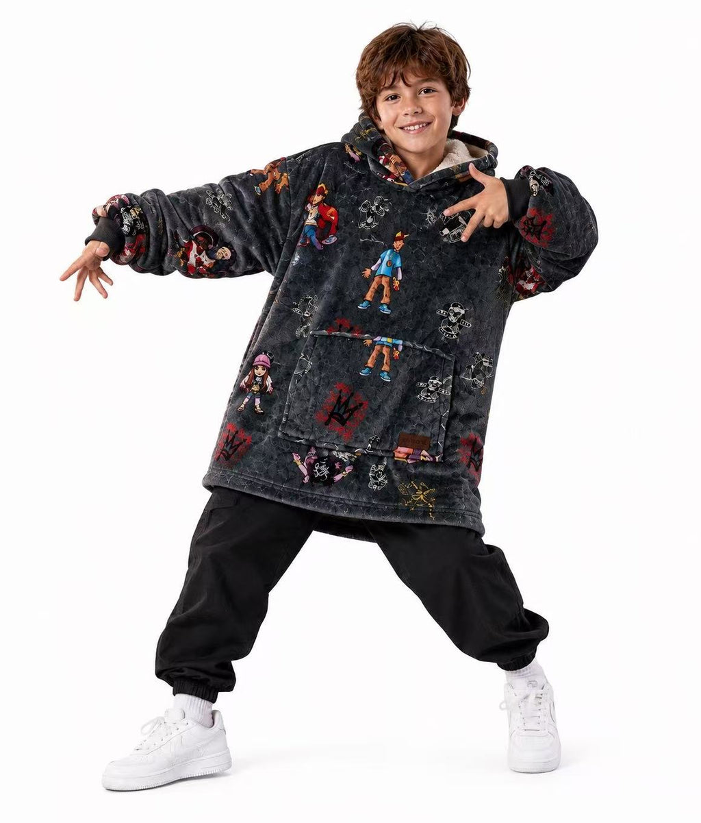 Hip-Hop Kids’ Blanket Hoodie