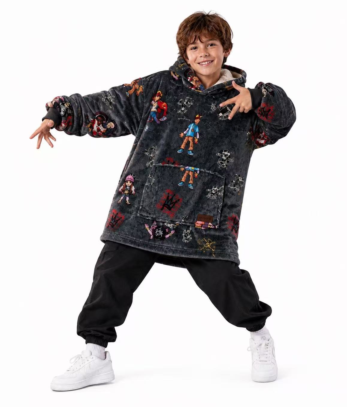 Hip-Hop Kids’ Blanket Hoodie