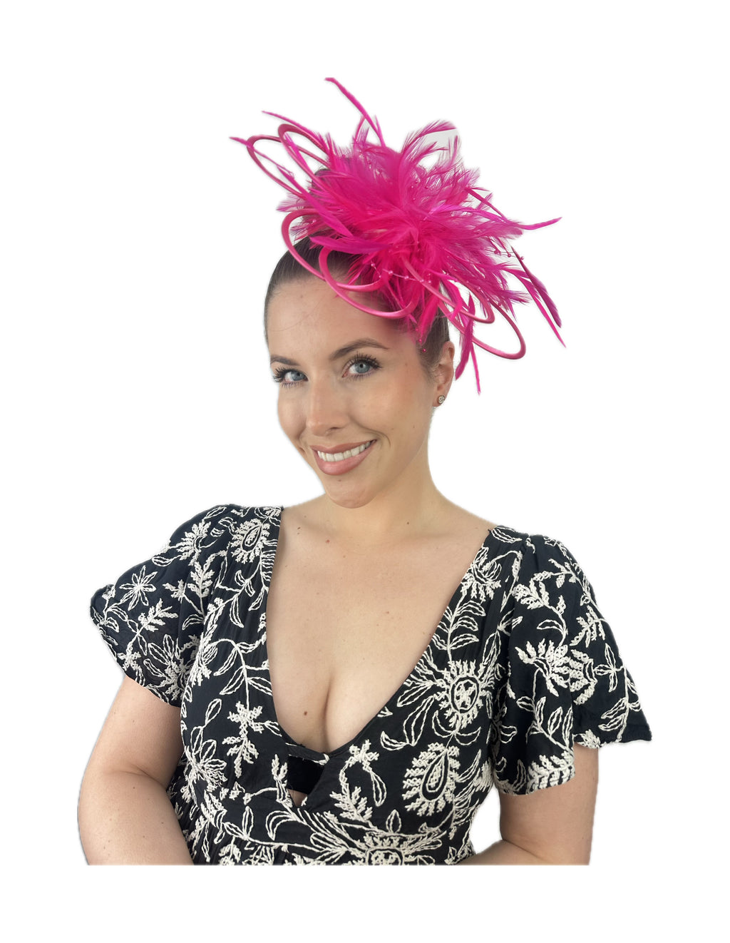 elegant feather fascinator