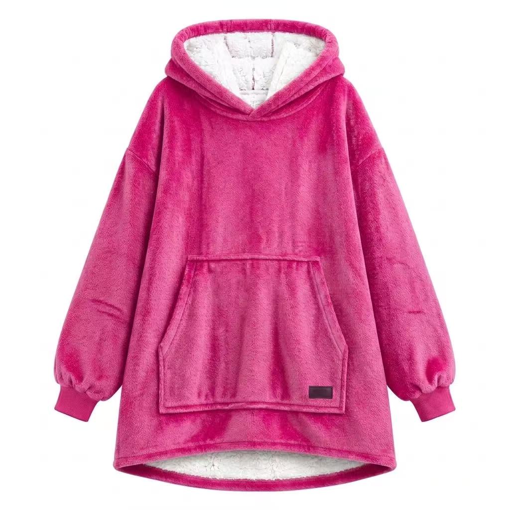 Hot Pink Adult Oversized Blanket Hoodie