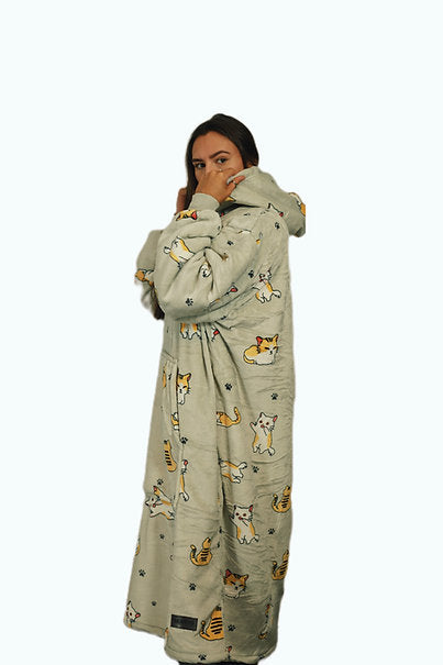 Kitty Cat Oversized Blanket Hoodie