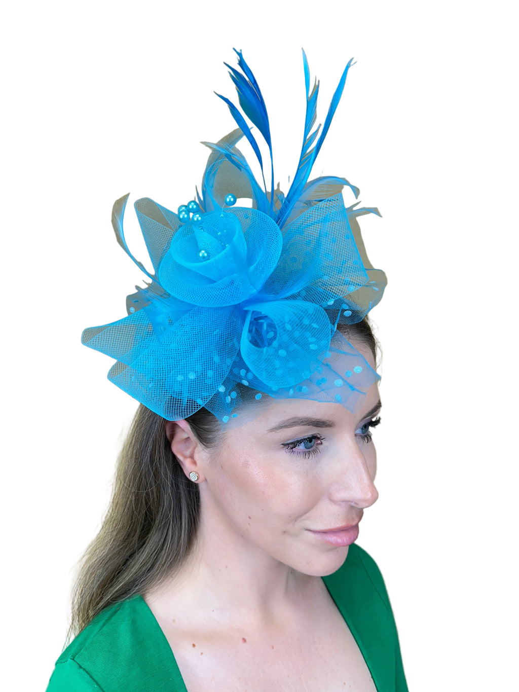 medium two coloured fascinator