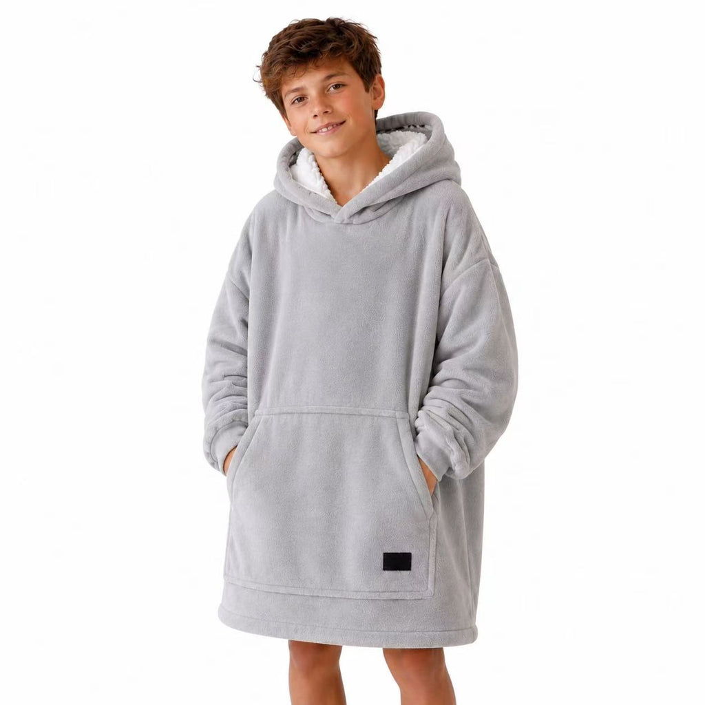 Light Gray Kids’ Blanket Hoodie
