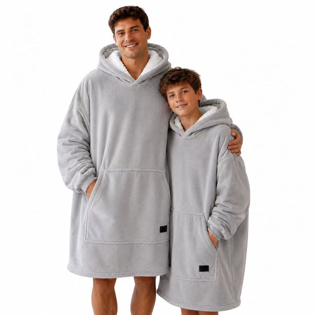 Light Gray Adult Oversized Blanket Hoodie