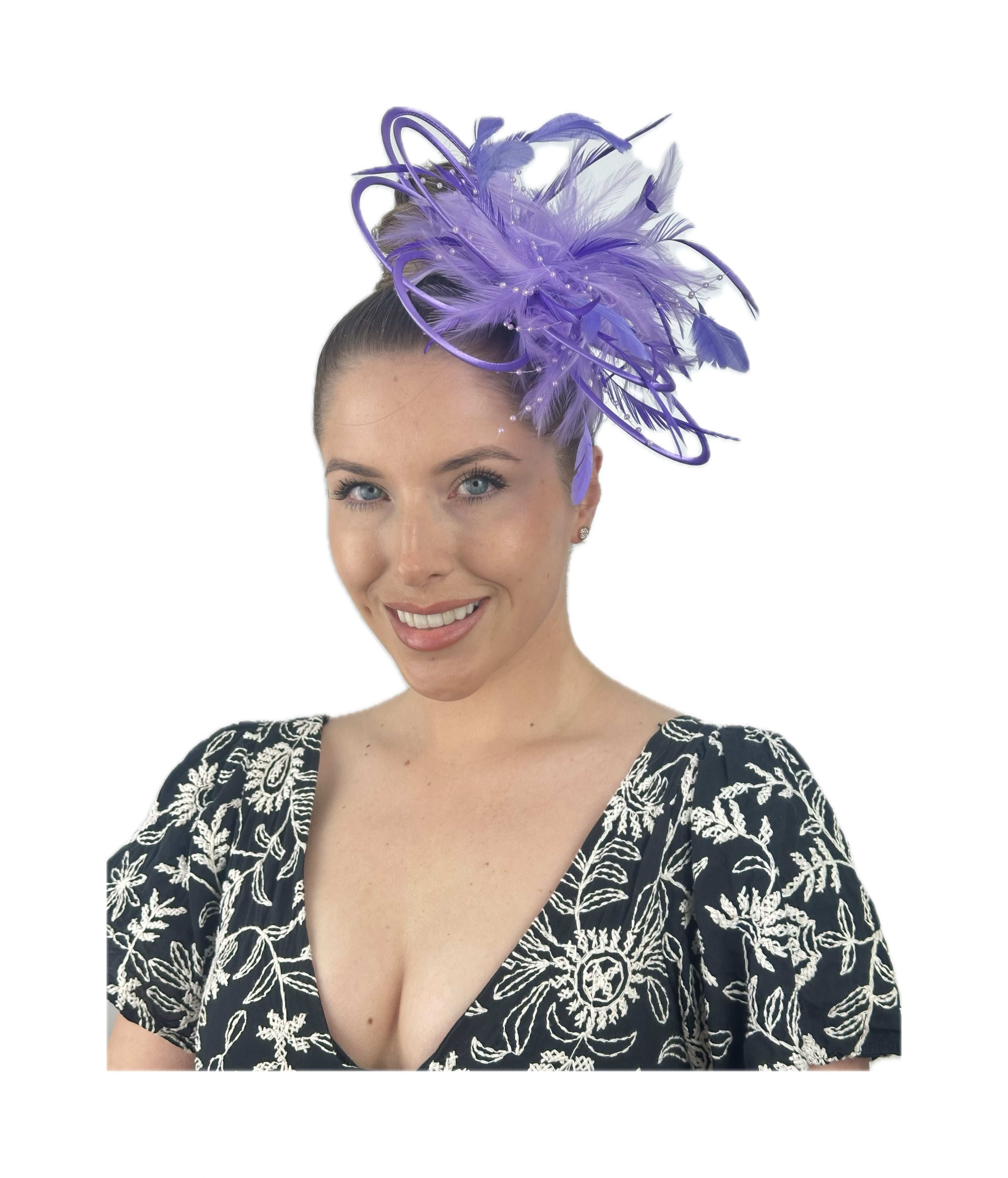 elegant feather fascinator
