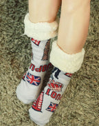London Oversized Blanket Hoodie & Slipper Socks