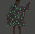 Glow in the Dark  Reindeer Hoodie Blanket & Socks