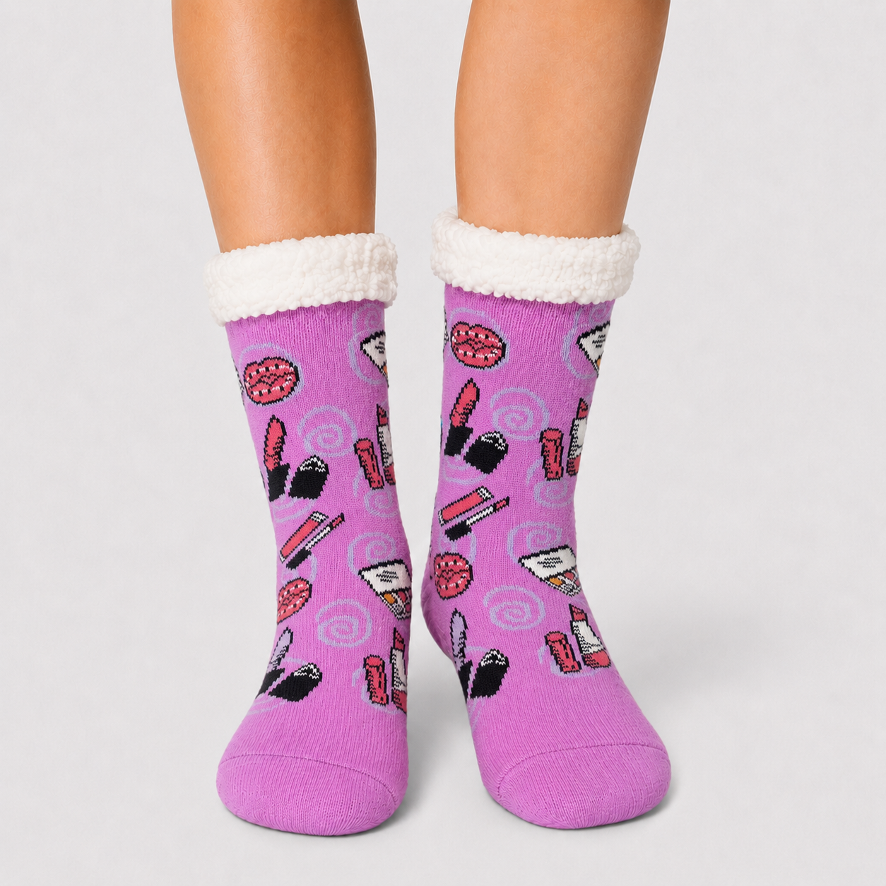 Makeup Adult Slipper Socks