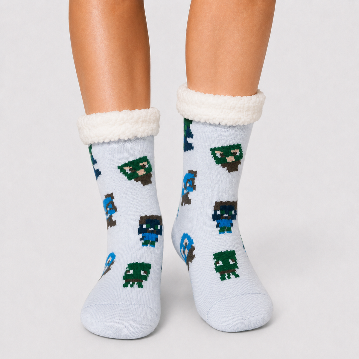 Minecraft Adult Slipper Socks