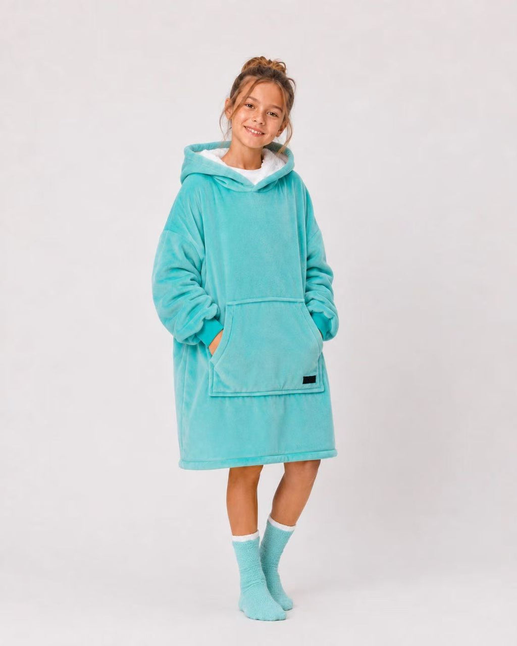 Mint Green Kids’ Blanket Hoodie