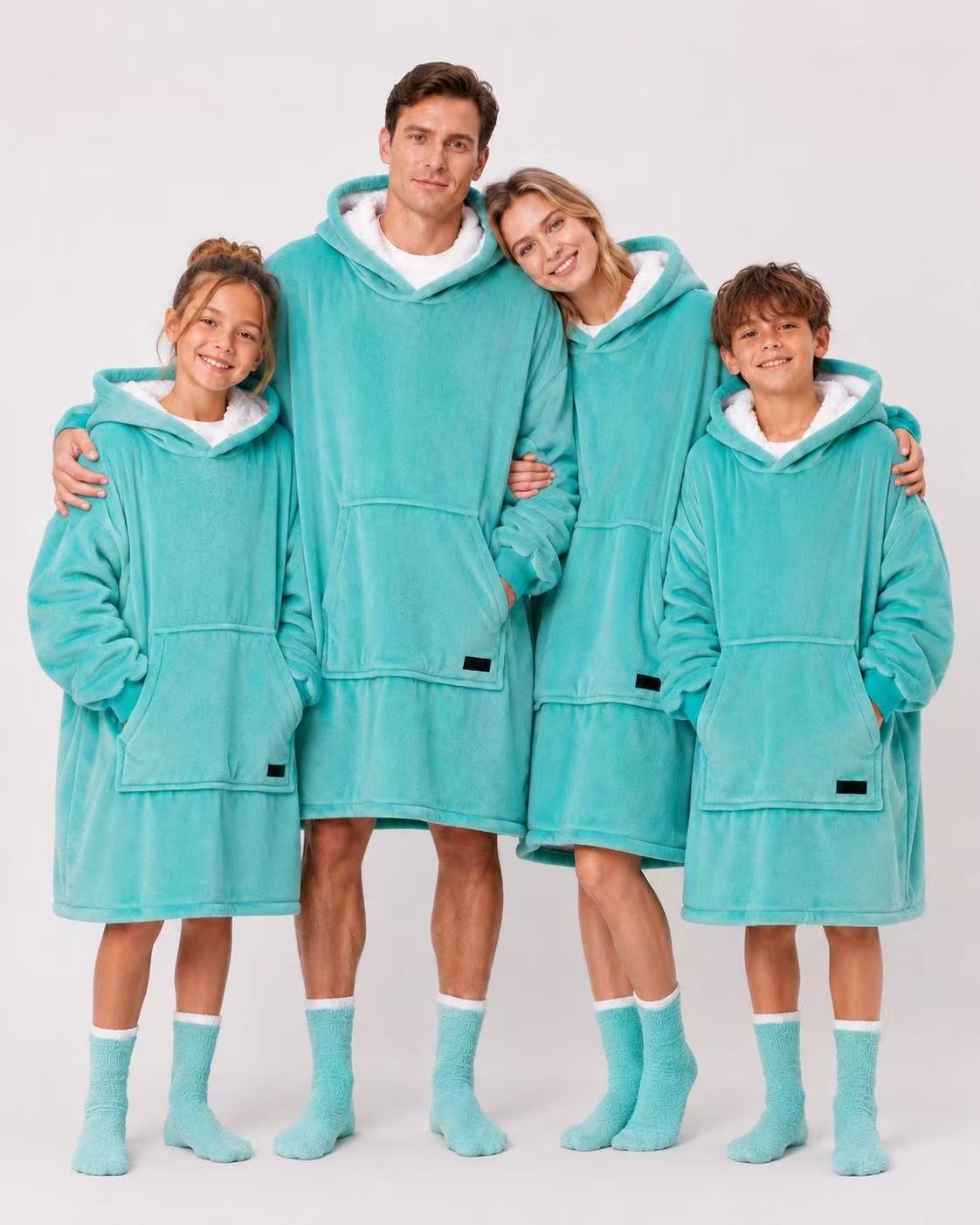 Mint Green Kids’ Blanket Hoodie