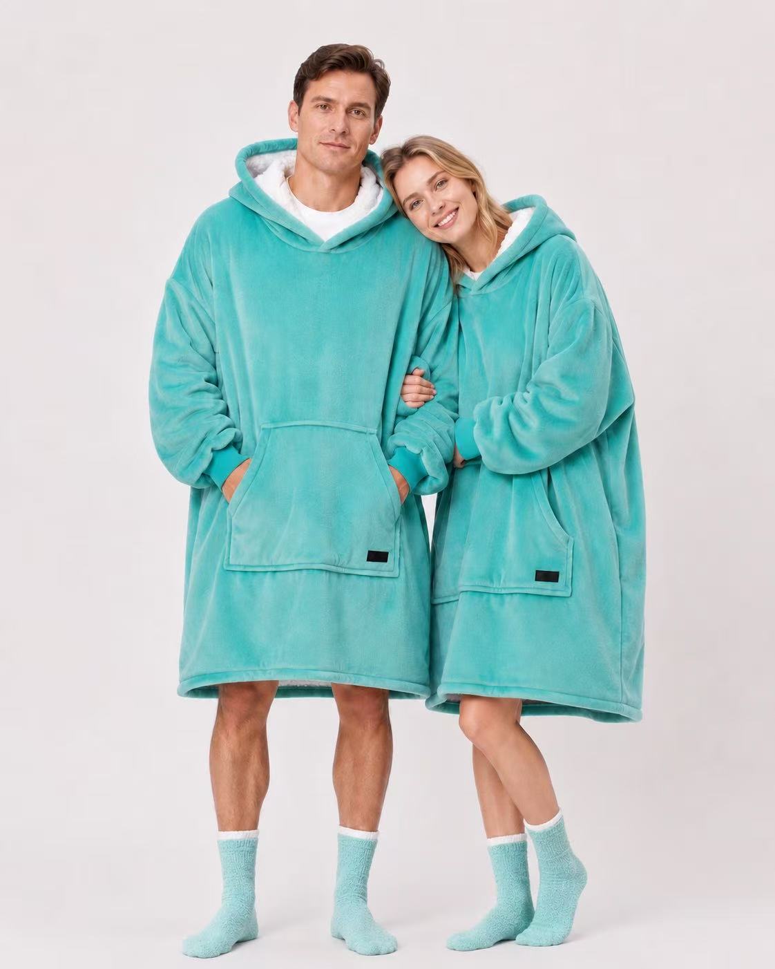 Mint Green Adult Oversized Blanket Hoodie