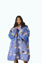 Mixed Dog Oversized Blanket Hoodie & Slipper Socks