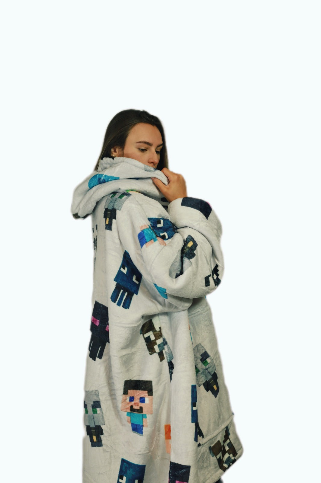 Adult/Youth Minecraft Hoodie Blanket