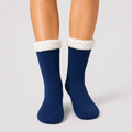 Navy Adult Slipper Socks