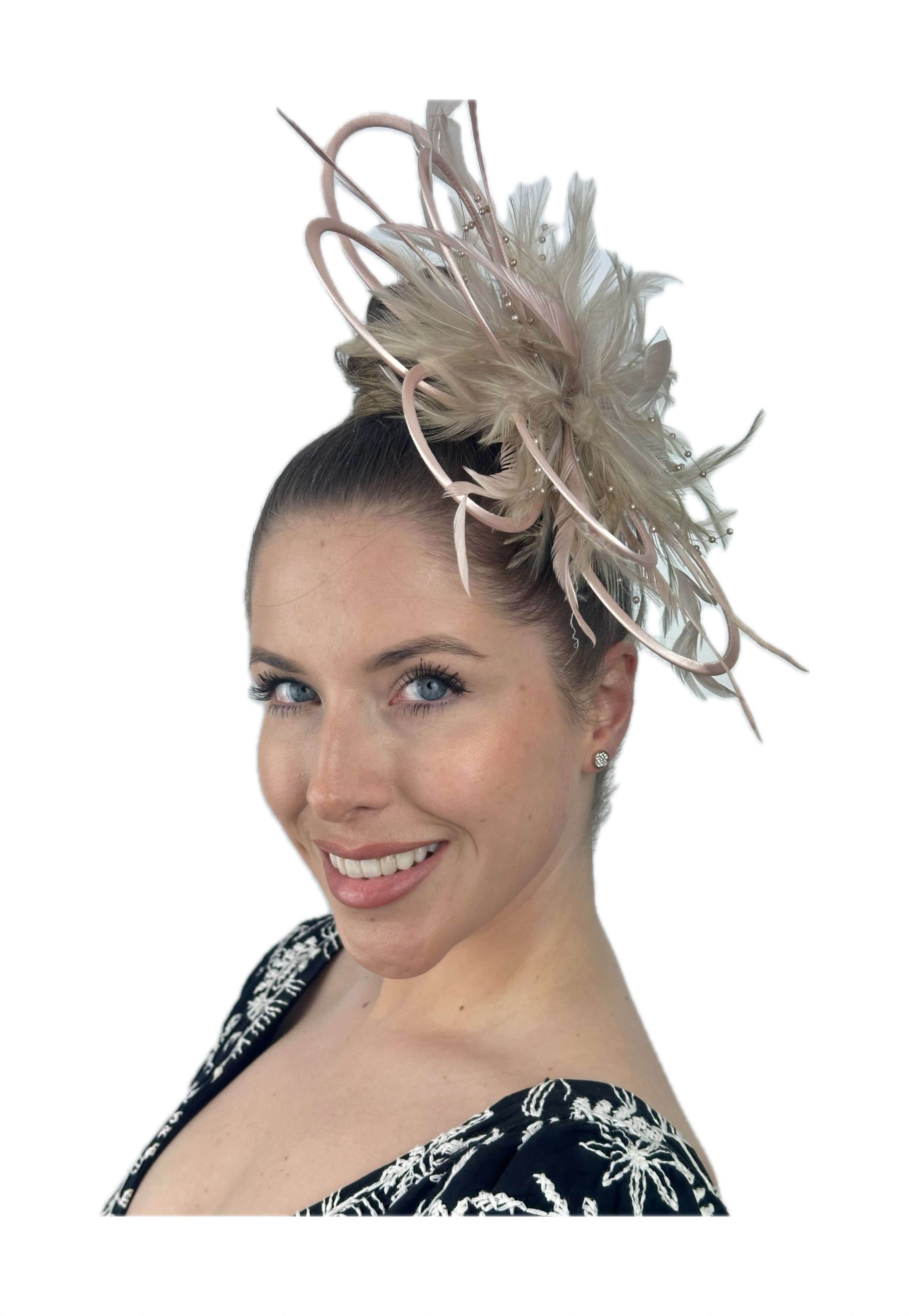 elegant feather fascinator