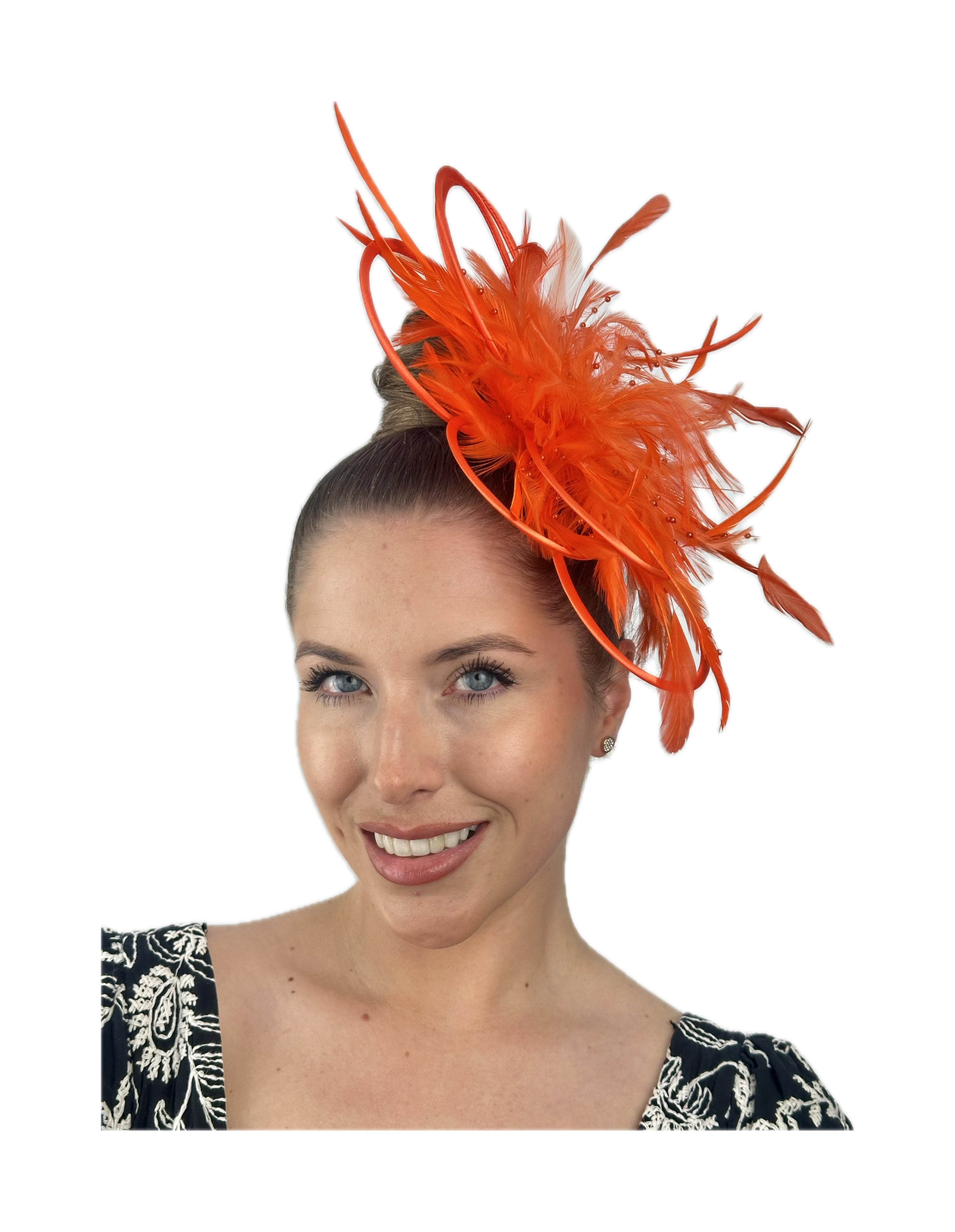 elegant feather fascinator