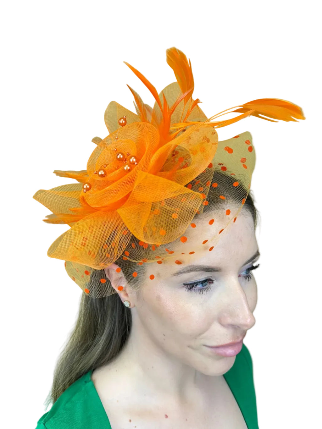 medium two coloured fascinator