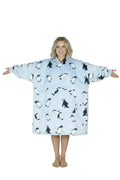 Penguin Oversized Blanket Hoodie & Slipper Socks