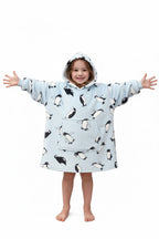 Penguin Oversized Blanket Hoodie & Slipper Socks