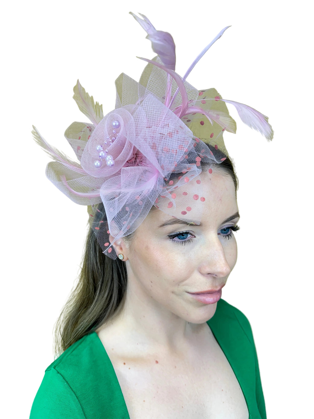 medium two coloured fascinator