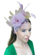 medium two coloured fascinator