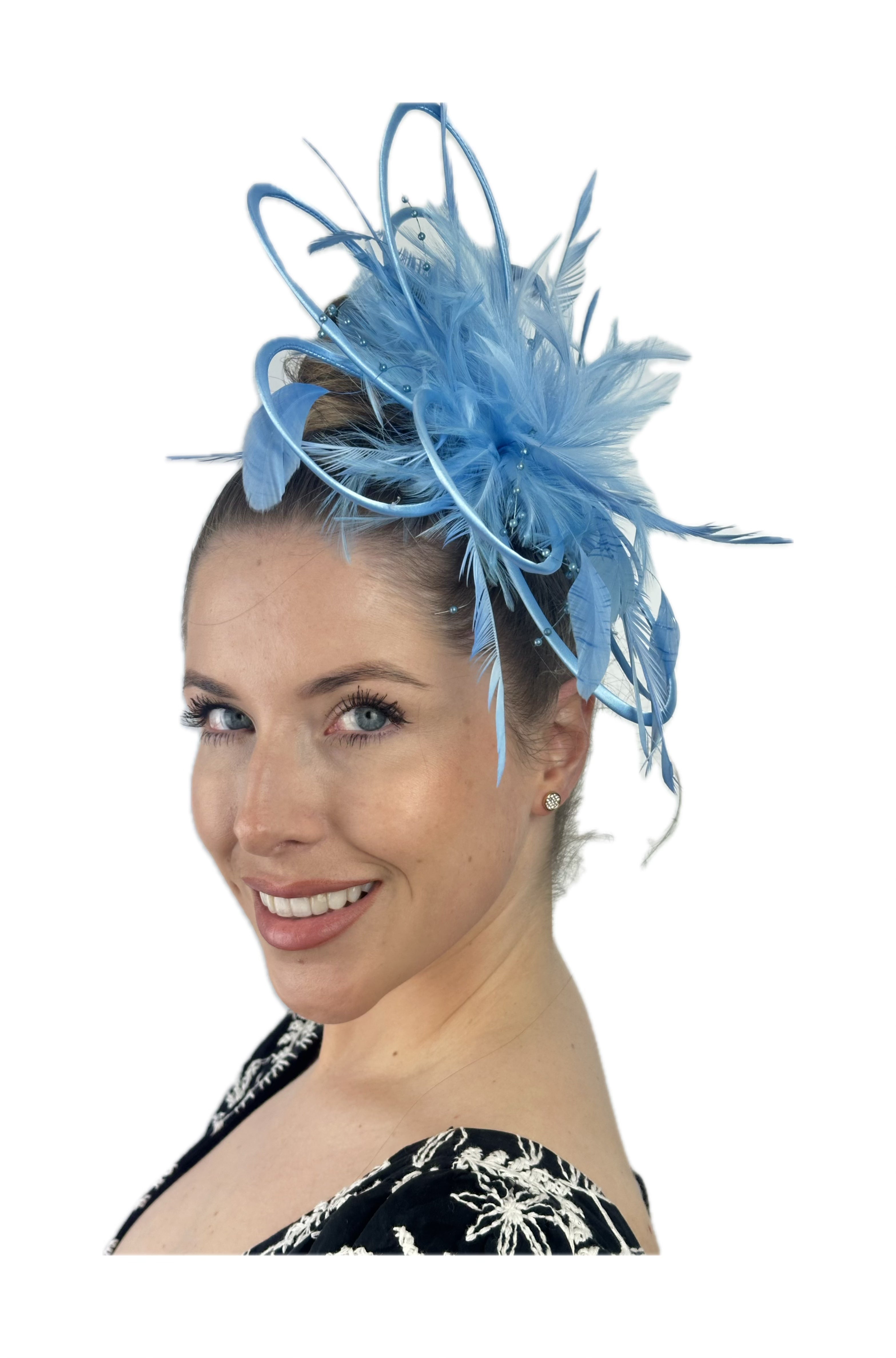 elegant feather fascinator