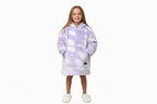 Purple Cloud Oversized Blanket Hoodie & Slipper Socks