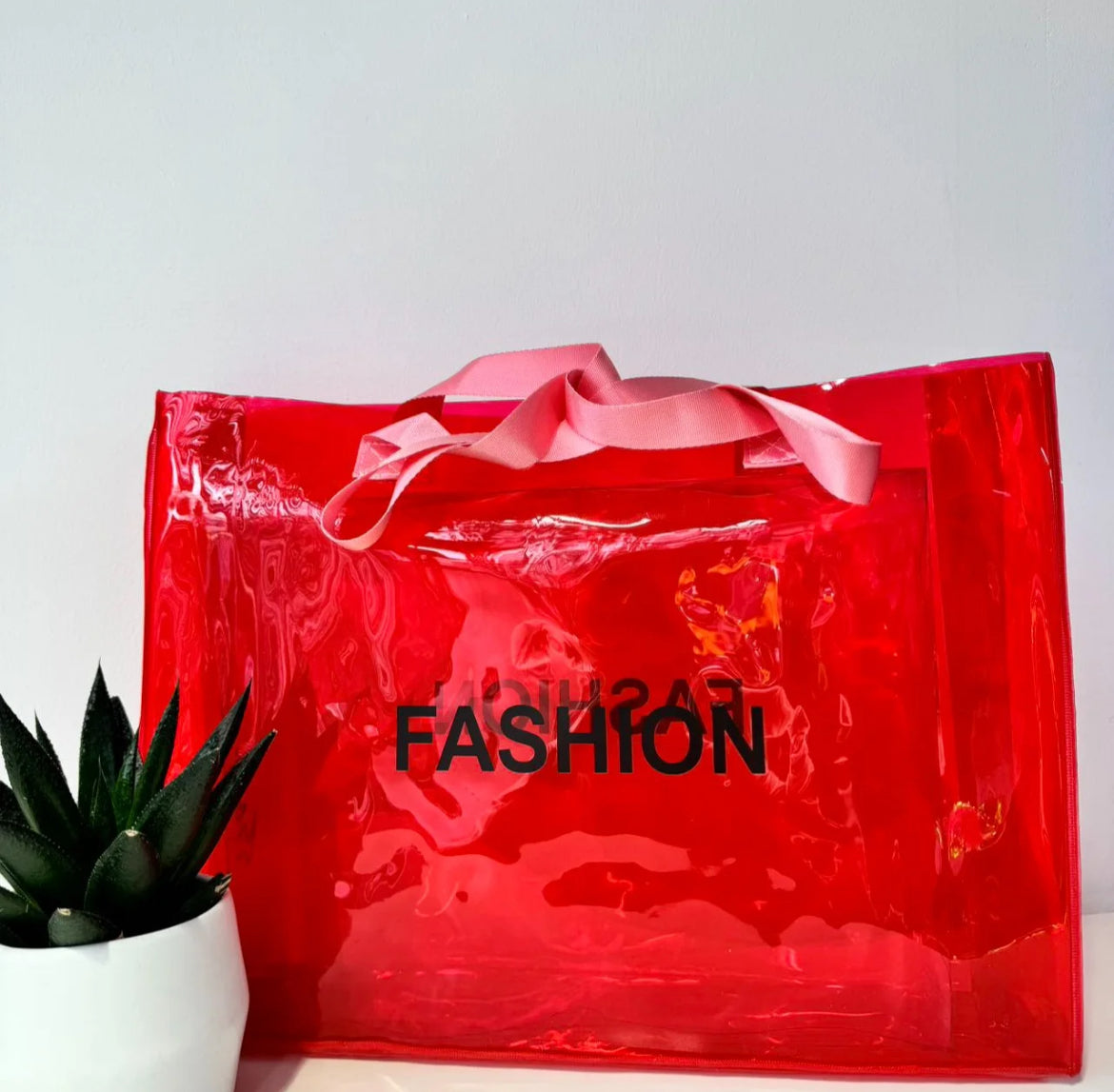 Reusable PVC Tote Bag – Waterproof Summer Beach & Shopping Bag