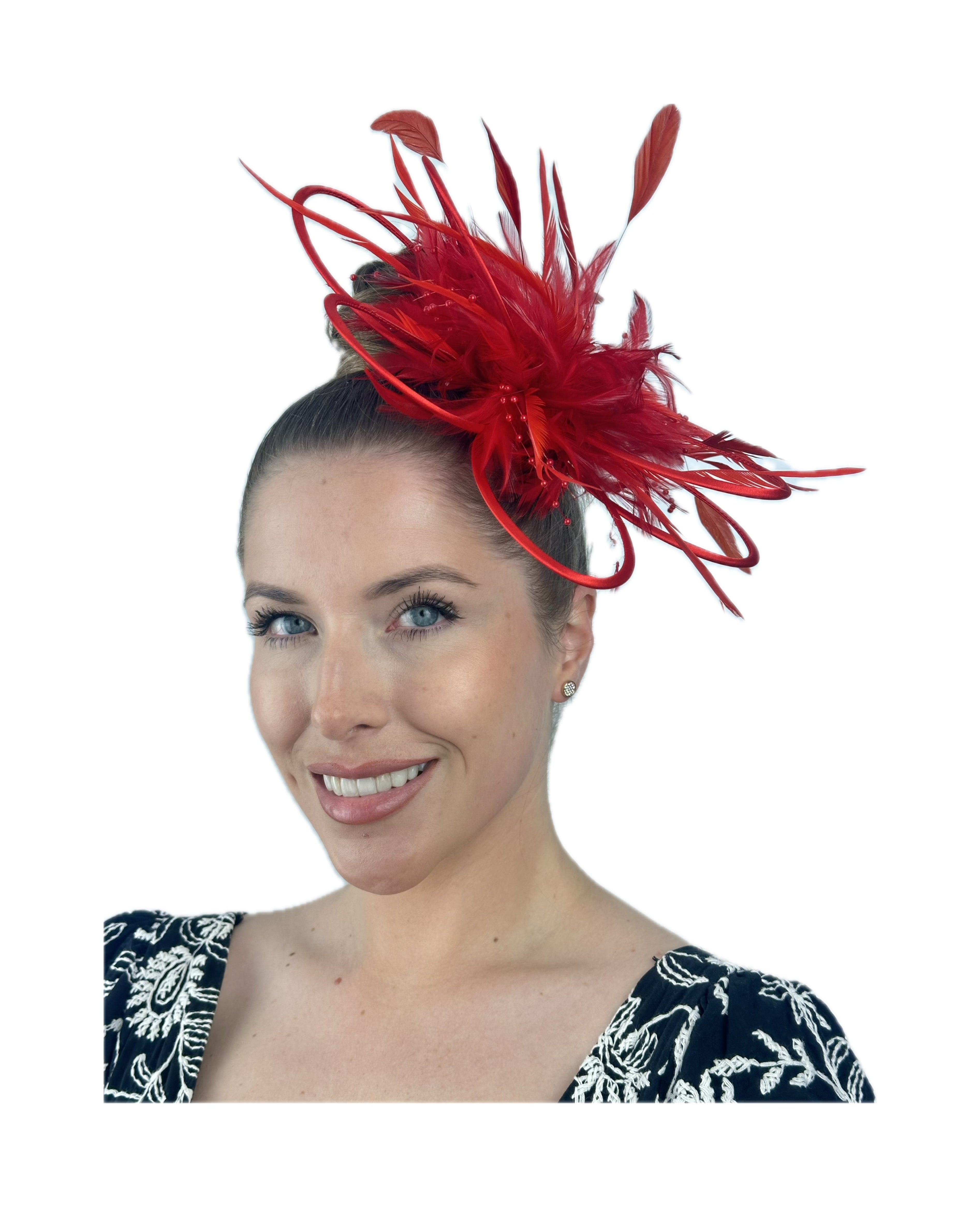 elegant feather fascinator