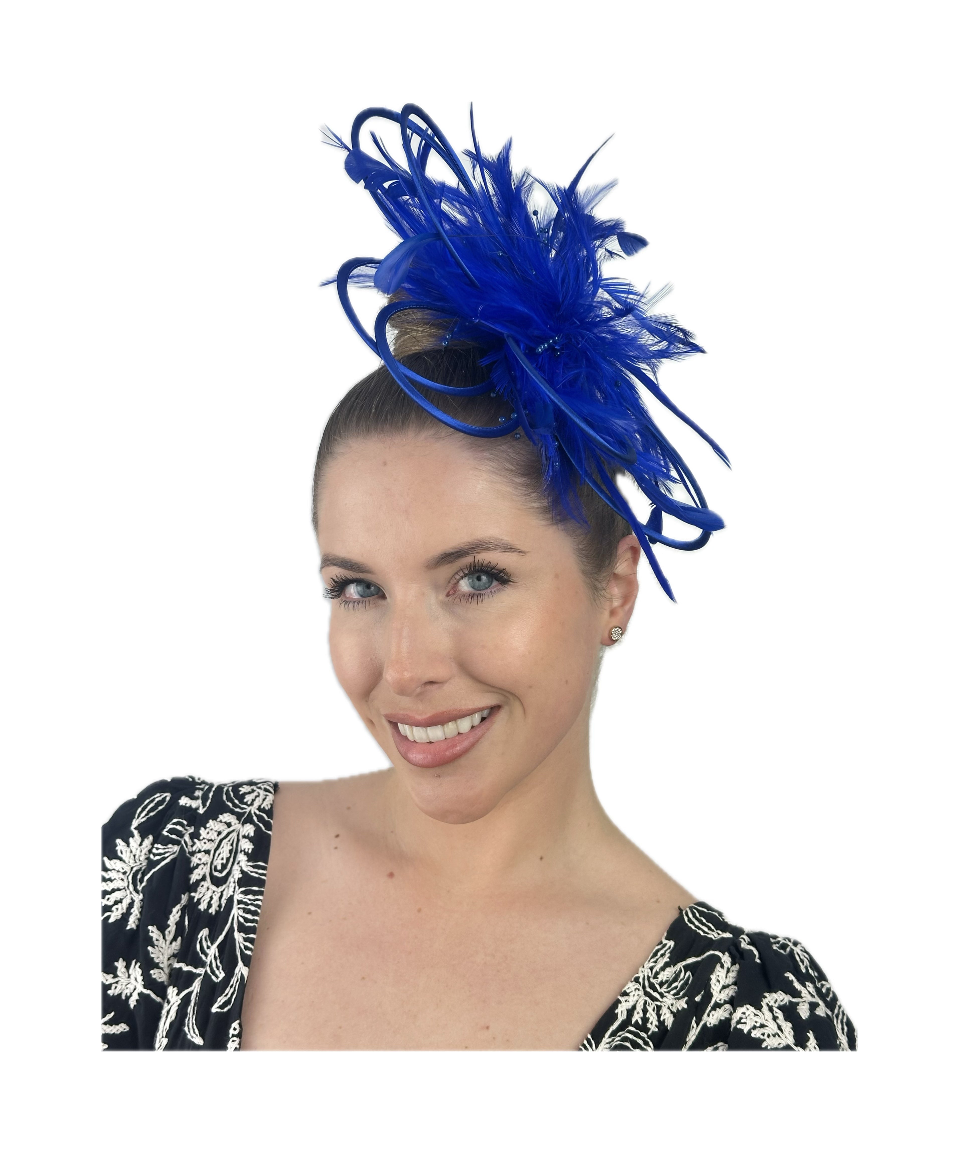 elegant feather fascinator