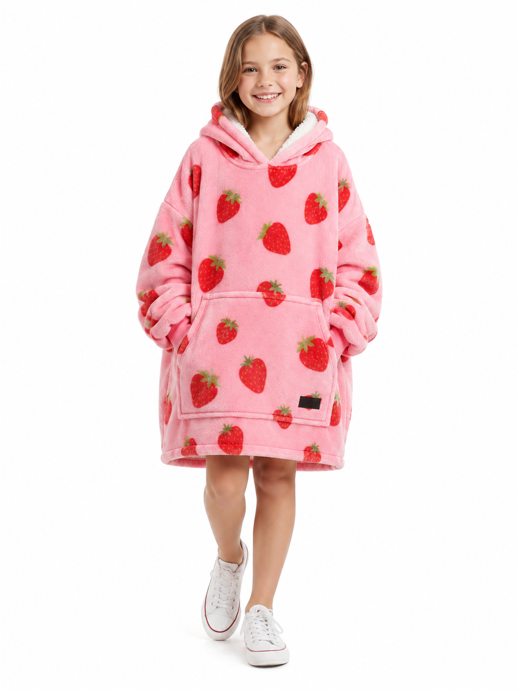 Strawberry Kids’ Blanket Hoodie
