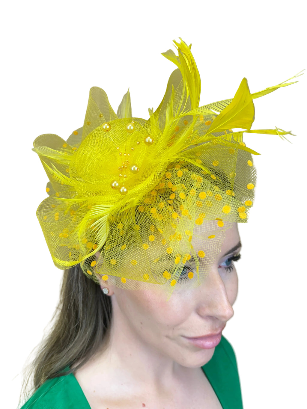 medium two coloured fascinator